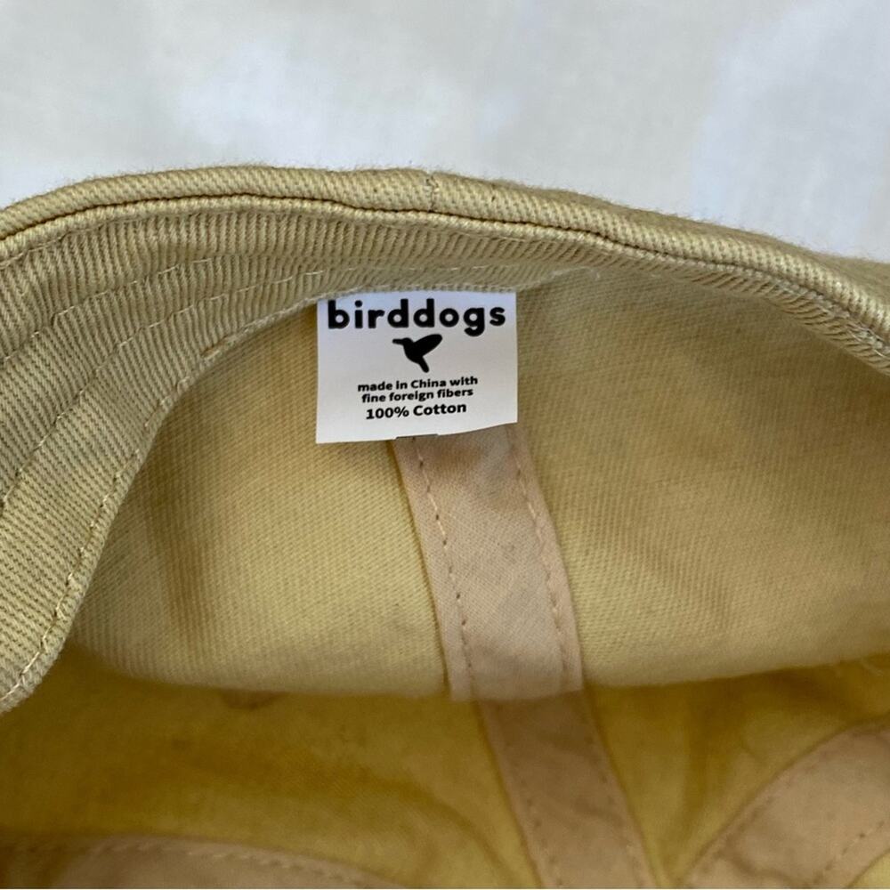 Birddogs baseball cap free the bird 100% cotton yellow adjustable strap-back hat - Picture 2 of 7